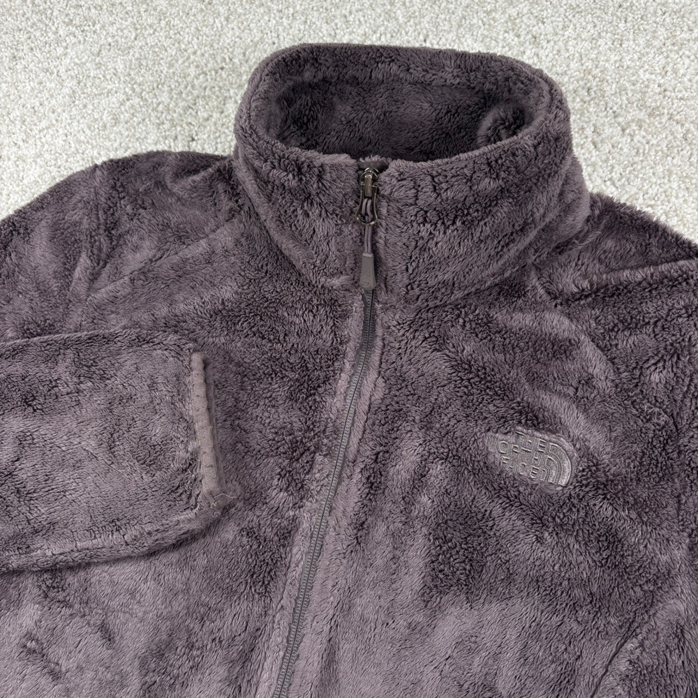 The North Face Osito Fleece Jacket Womens Medium Grey Full Zip High Pile Soft